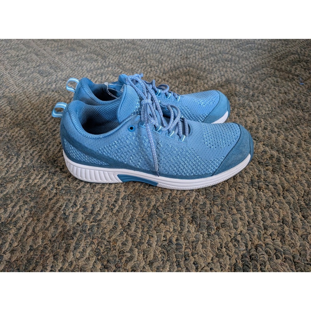 Orthofeet 984 Coral Blue Stretch Knit Walking Shoes Womens 11.5 D Wide Comfort - Picture 2 of 8